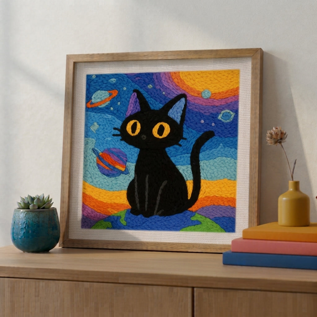 Kit de Bordado de Lana - Espacial