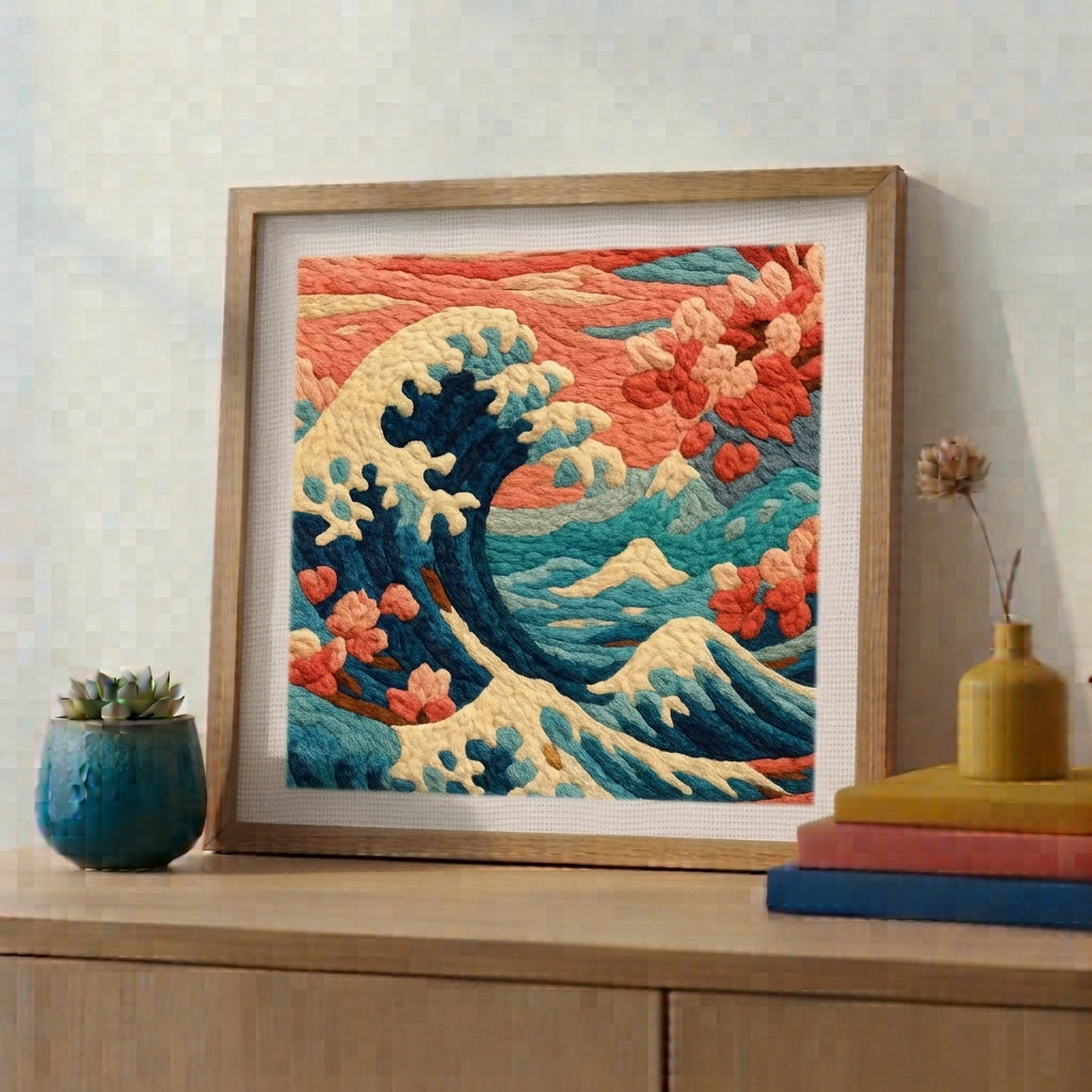 Kit de Bordado de Lana - Japón