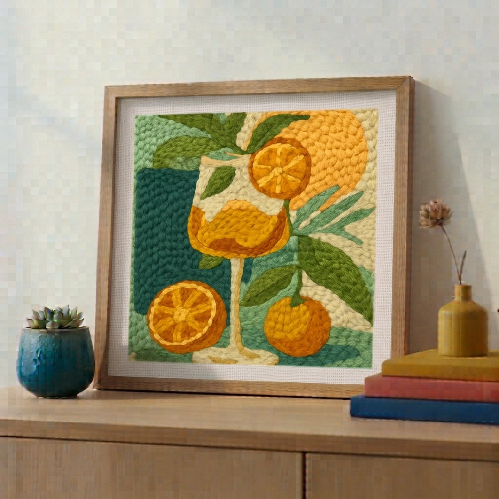 Kit de Bordado de Lana - Coctel