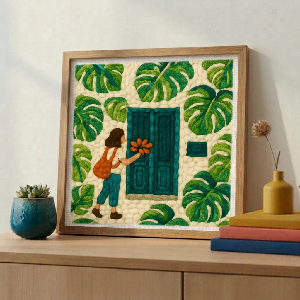 Kit de Bordado de Lana - Naturaleza