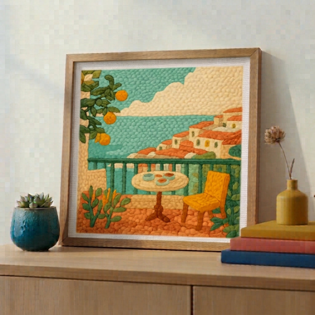 Kit de Bordado de Lana - Mediterráneo