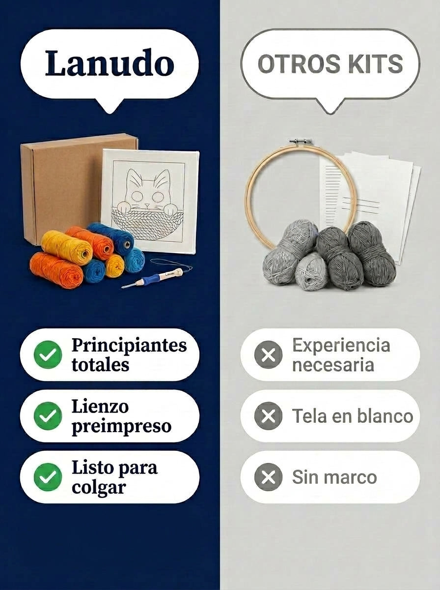 Kit de Bordado de Lana - Amapolas