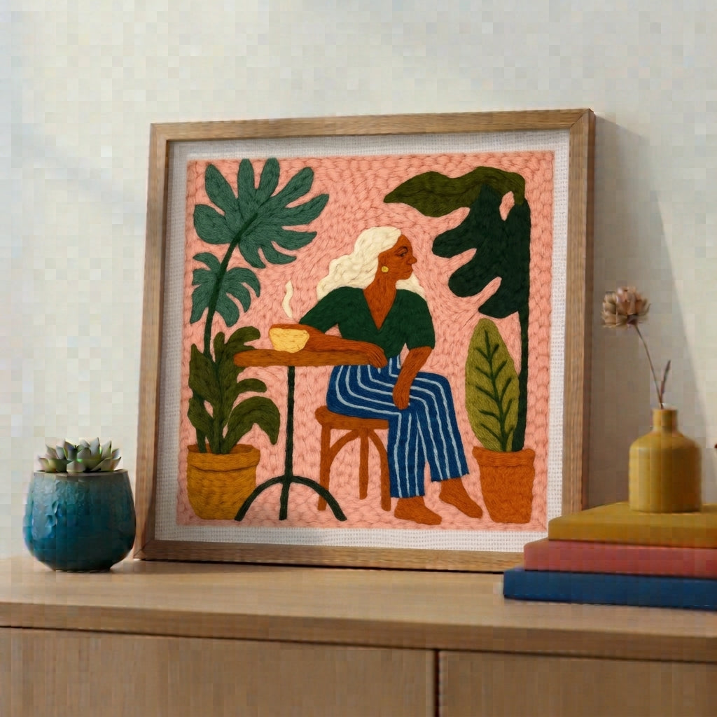 Kit de Bordado de Lana - Tropical