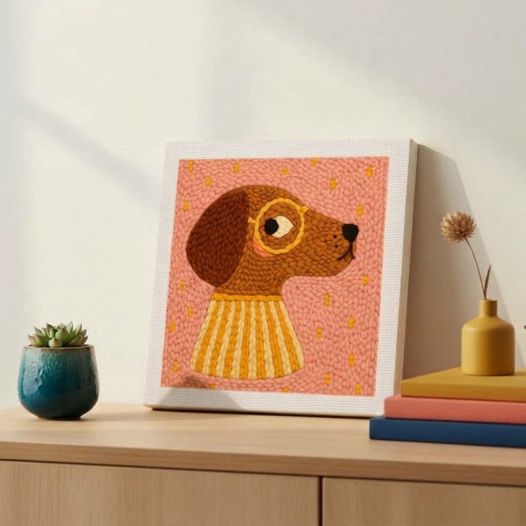 Kit de Bordado de Lana - Perro sabe cosas
