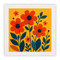 Kit de Bordado de Lana - Flores de atardecer