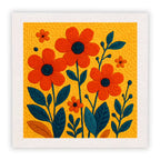Kit de Bordado de Lana - Flores de atardecer