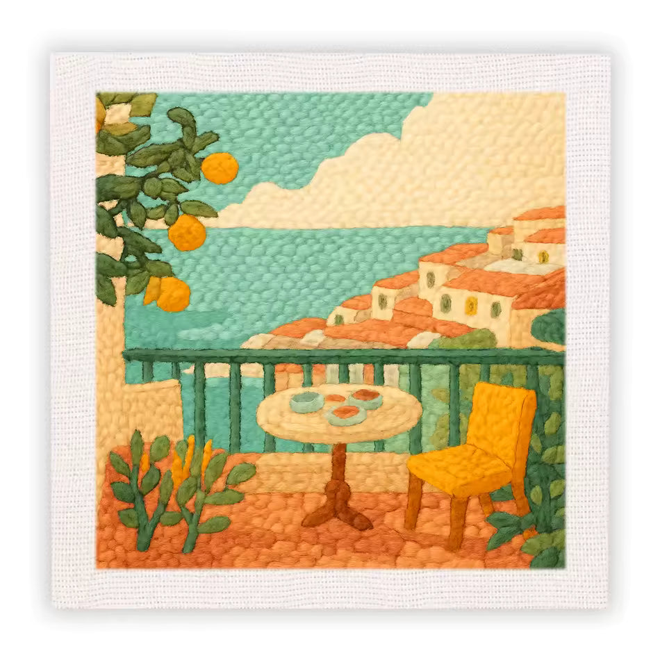 Kit de Bordado de Lana - Mediterráneo