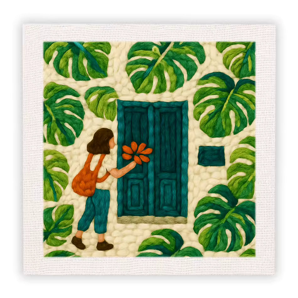 Kit de Bordado de Lana - Naturaleza