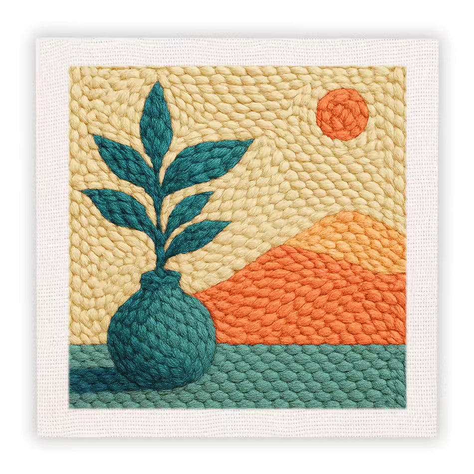 Kit de Bordado de Lana - Desierto