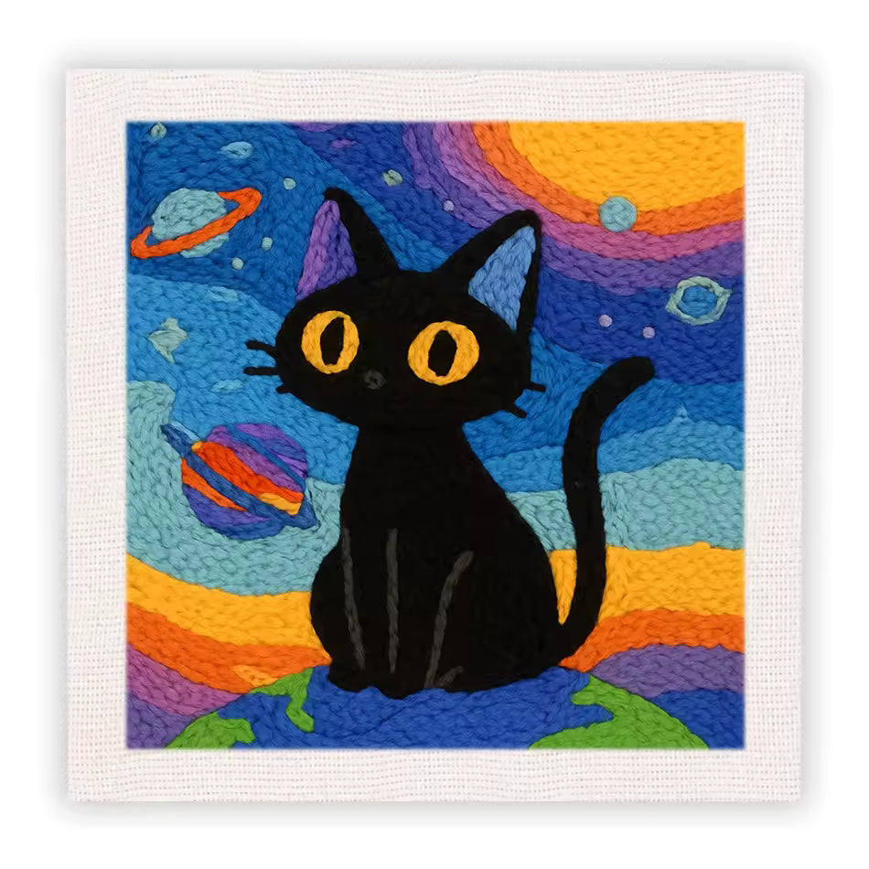 Kit de Bordado de Lana - Espacial
