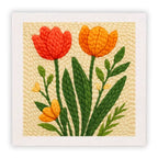 Kit de Bordado de Lana - Flores de Verano